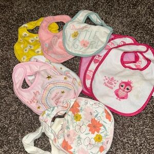 10 Baby Girl Bibs